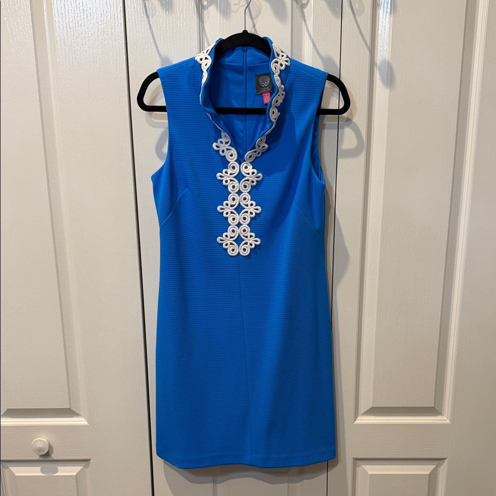 Vince Camuto Blue and White Mini Dress NWOT Sz 10